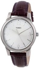 Timex T2P089TN Purple Croco Patterned Leather Strap