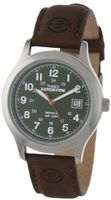 Timex T40051 Expedition Metal Field Olive Dial Brown Leather Strap