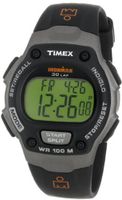 Timex T53151 "Ironman" Traditional 30-Lap Memory Recall Black and Gray Resin