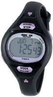 Timex T5K187 Ironman Pulse Calculator Black/Purple Resin Strap