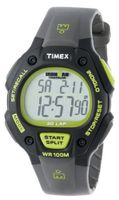 Timex T5K6929J "Ironman Traditional" 30-Lap Black and Green Resin Strap