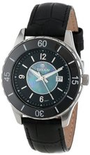 Titan 9843KL01 Purple Ceramic Bezel Quartz with Date Function