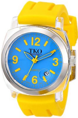 TKO ORLOGI TK508-YL Milano Plastic Case and Yellow Rubber Strap