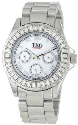 TKO ORLOGI TK520-SL Capri Metal Silver Swarovski Crystal