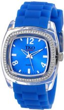 TKO ORLOGI TK557-BL Tivoli Crystalized Plastic Case Rubber Strap