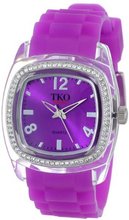 TKO ORLOGI TK557-PR Tivoli Crystalized Plastic Case Rubber Strap