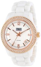 TKO ORLOGI TK577-WT Genuine Ceramic Ice White Crystallized Bezel