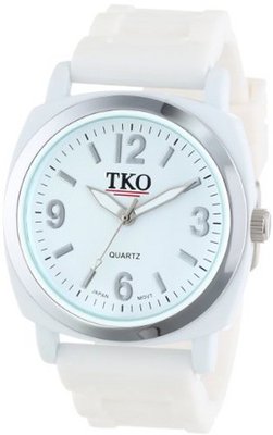 TKO ORLOGI TK584-WT Milano II Unisex White Rubberized Case