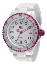 TKO ORLOGI TK594FS White Cuff Fuchsia Bezel