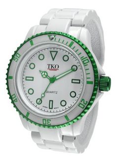 TKO ORLOGI TK594GR White Cuff Green Bezel