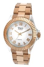 TKO ORLOGI TK606-RG Luxe Acrylic Case Rose Gold Metal Bracelet