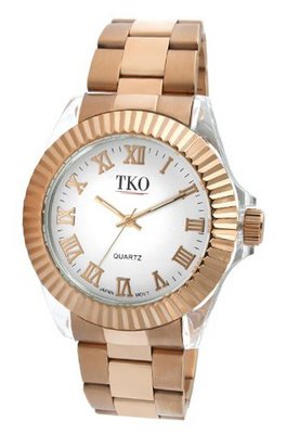 TKO ORLOGI TK606-RG Luxe Acrylic Case Rose Gold Metal Bracelet