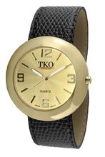 TKO ORLOGI TK616-GBK Gold Black Leather Slap Slap