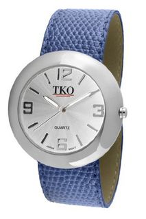 TKO ORLOGI TK616-SBL Silver-tone Blue Leather Slap