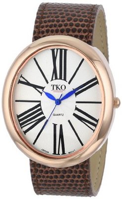 TKO ORLOGI TK617-RBR Leather Rose Gold Brown Slap