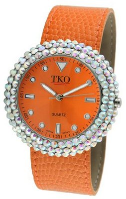 TKO ORLOGI TK618OR Leather Orange Crystal Slap