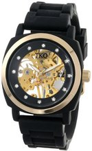 TKO ORLOGI Tk626BK Milano Black Rubber Mechanical Movement Skeleton