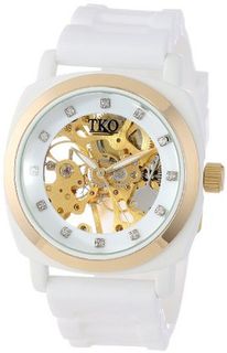 TKO ORLOGI TK626WT Milano White Rubber Mechanical Movement Skeleton