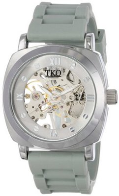 TKO ORLOGI TK627GY Grey Rubber Mechanical Skeleton