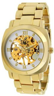 TKO ORLOGI TK628G Gold-Tone Metal Mechanical Skeleton