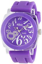 Tocs 40117 Analog Round Plum Purple