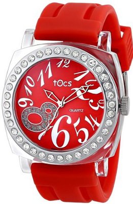 Tocs 40320 Analog Round Glitz Ruby Red