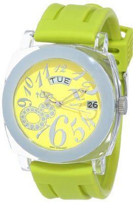 Tocs 40514 Analog Round Day-Date Apple Green Lemon Drop
