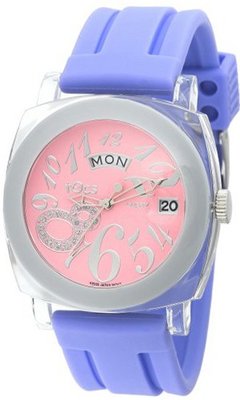 Tocs 40517 Analog Round Day-Date Lush Lavender Pink Flamingo