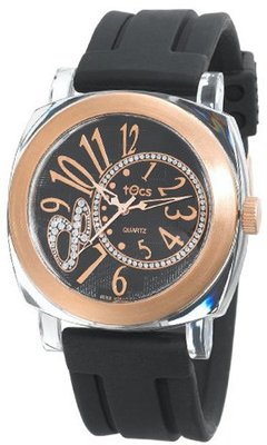Tocs 40811 Analog Cruise Round black with Rose-Tone