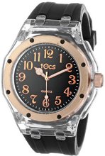 Tocs Unisex 40011 Analog Round Diver Rose Black with Rose-Tone