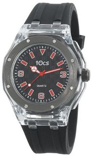 Tocs Unisex 40012 Analog Round Diver Black with Gun-Metal