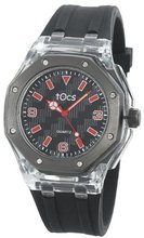Tocs Unisex 40903 Analog Octagon Diver Black with Gun-Metal