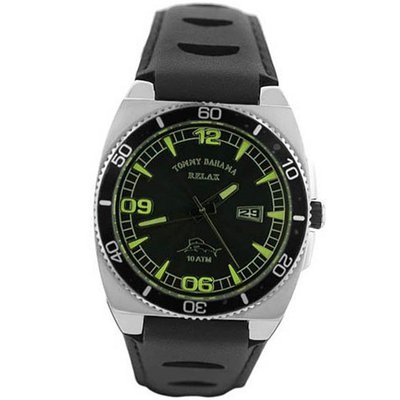 Relax Stainless Steel Black Dial Strap