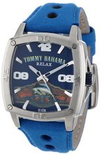 Tommy Bahama RELAX RLX1193 Panel Back Custom Script Logo Blue and Blue Analog Strap