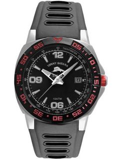 Tommy Bahama RELAX RLX1195 Delmar Black and Red Dive 3-Hand Date Analog