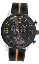 Tommy Bahama RELAX RLX1220 Beach Cruiser 2 Sub-Eye Gunmetal Orange Dial Strap