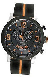 Tommy Bahama RELAX RLX1220 Beach Cruiser 2 Sub-Eye Gunmetal Orange Dial Strap