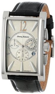 Tommy Bahama Swiss TB1250 Havana Tall Silver Dial Tank Strap