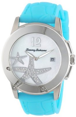 Tommy Bahama Swiss TB2140 Bimini Starfish Round Silver Dial Blue Strap