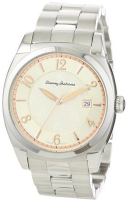 Tommy Bahama Swiss TB3035 Cubanito Classic Diver Case with Custom Rose Gold Dial Accents