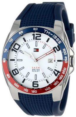 Tommy Hilfiger 1790885 Sport Stainless Steel Bezel Blue Silicon Strap