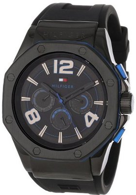 Tommy Hilfiger 1790912 Cool Sport Multi-Eye Black Silicone Strap