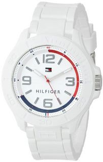 Tommy Hilfiger 1790942 Cool Sport Silicone Wrapped Case and White Silicone Strap