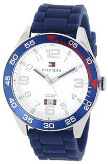 Tommy Hilfiger 1790977 Cool Sport Aluminum Bezel and Blue Silicone Strap