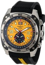 Torgoen Swiss T07302 Pilot Computer Dual-Time Zone Polyurethane Strap