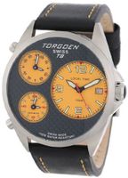 Torgoen Swiss T08102 Triple Time Zone Carbon Fiber Leather Strap