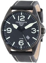 Torgoen Swiss T10105 T10 Stainless-Steel Case Carbon Aviation