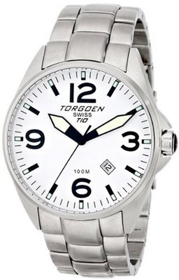 Torgoen Swiss T10205 White Dial 3-Hand Analog Stainless Steel
