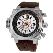 Torgoen Swiss T12101 T12 E6B Aviation Stainless Steel Brown Leather