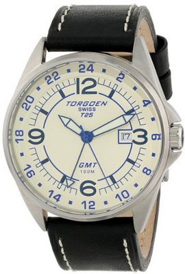 Torgoen Swiss T25104 T25 GMT Stainless-Steel Date Aviation